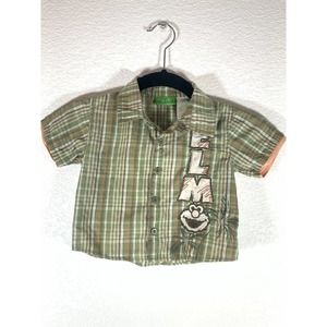 Sesame Street Elmo Button Down Shirt Size 12 Month